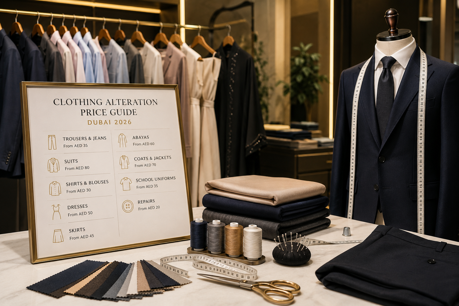Clothing Alteration Price Guide — Dubai 2026