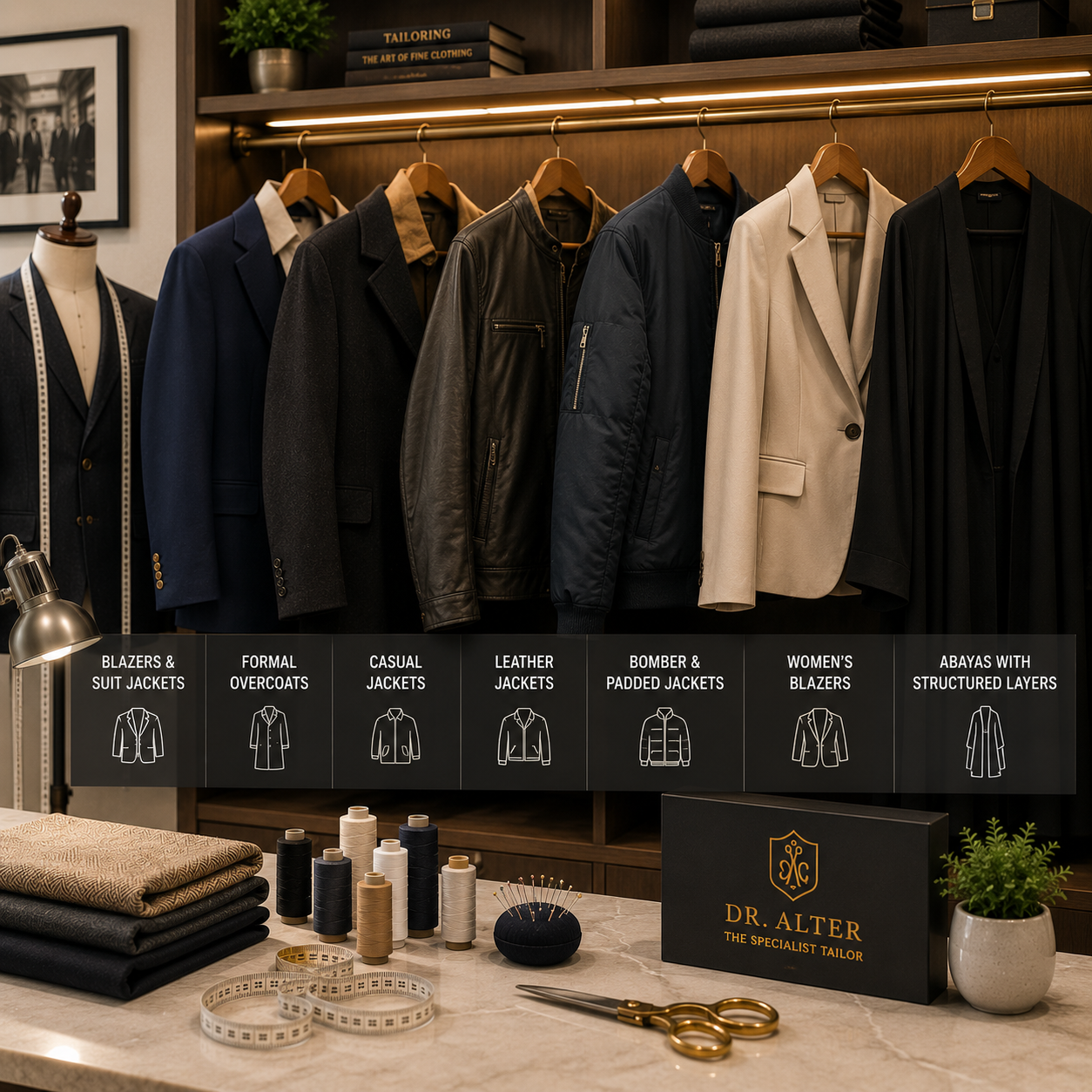 Types of Coats and Jackets We Alter in Dubai