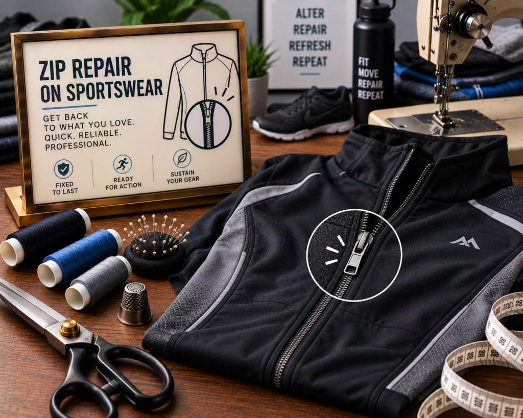 Zip Repair on Sportswear