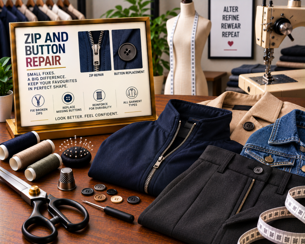 Zip and Button Repair